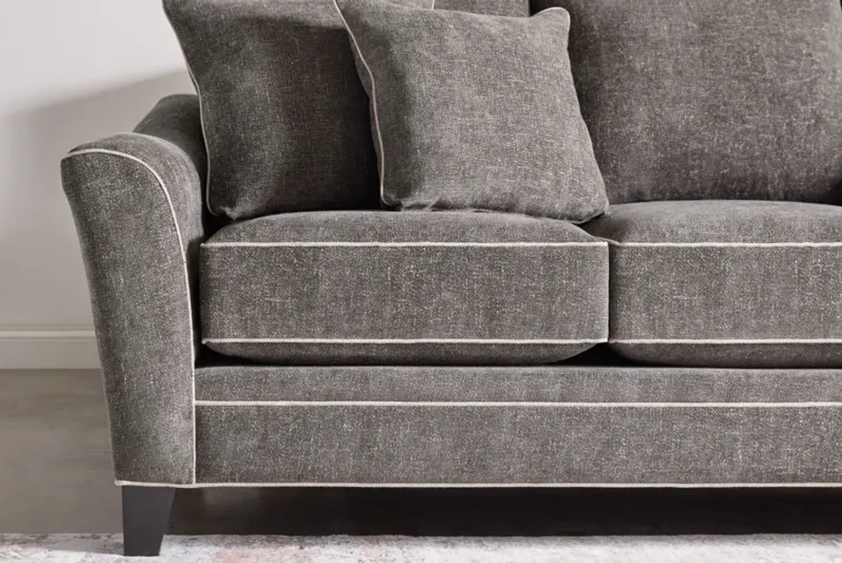 Demi Charcoal 3-Piece Sectional with Left Arm Facing Cuddler