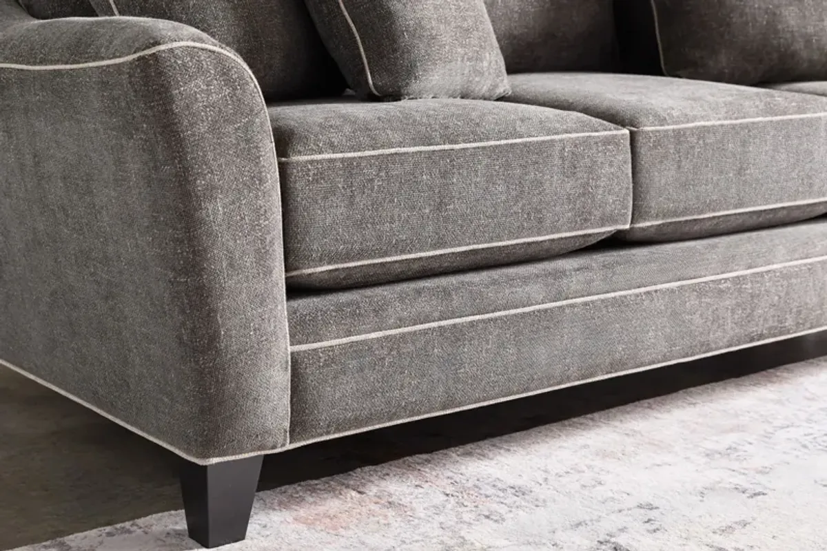 Demi Charcoal 3-Piece Sectional with Left Arm Facing Cuddler