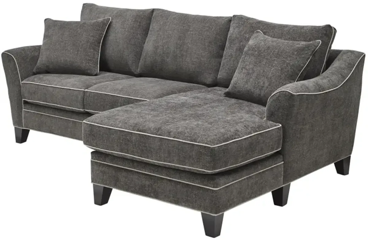 Demi Charcoal 2-Piece Sectional with Right Arm Facing Chaise