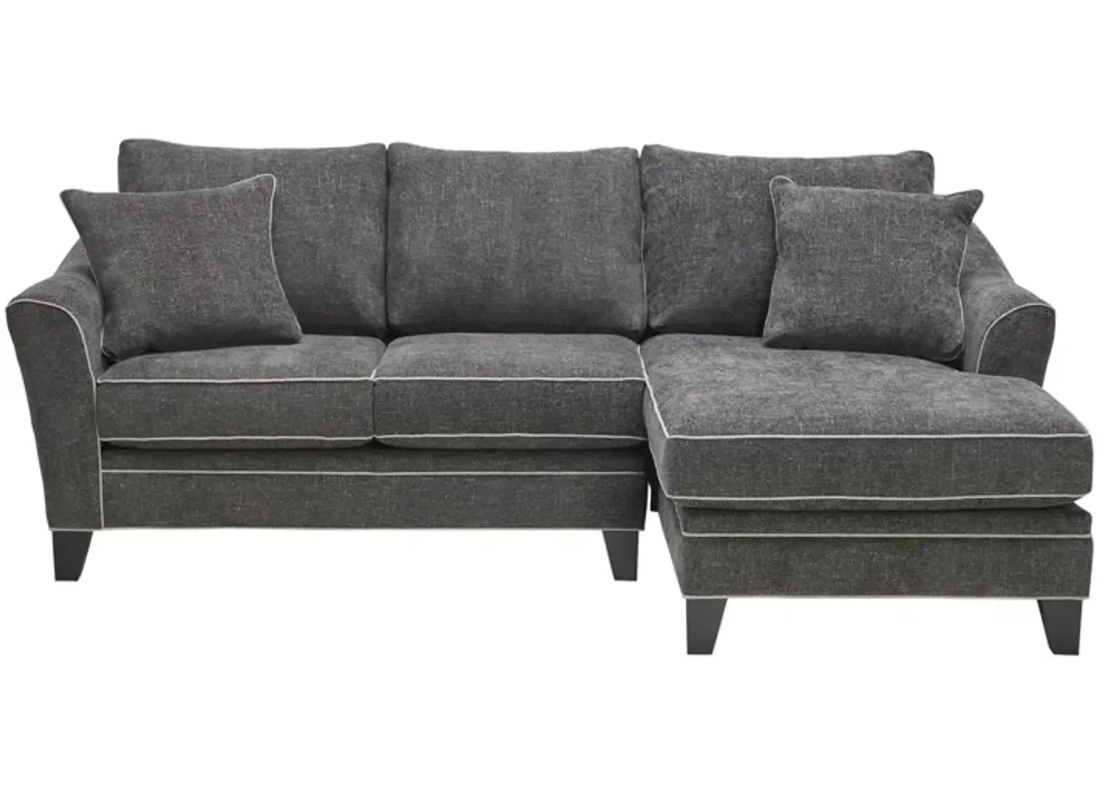 Demi Charcoal 2-Piece Sectional with Right Arm Facing Chaise