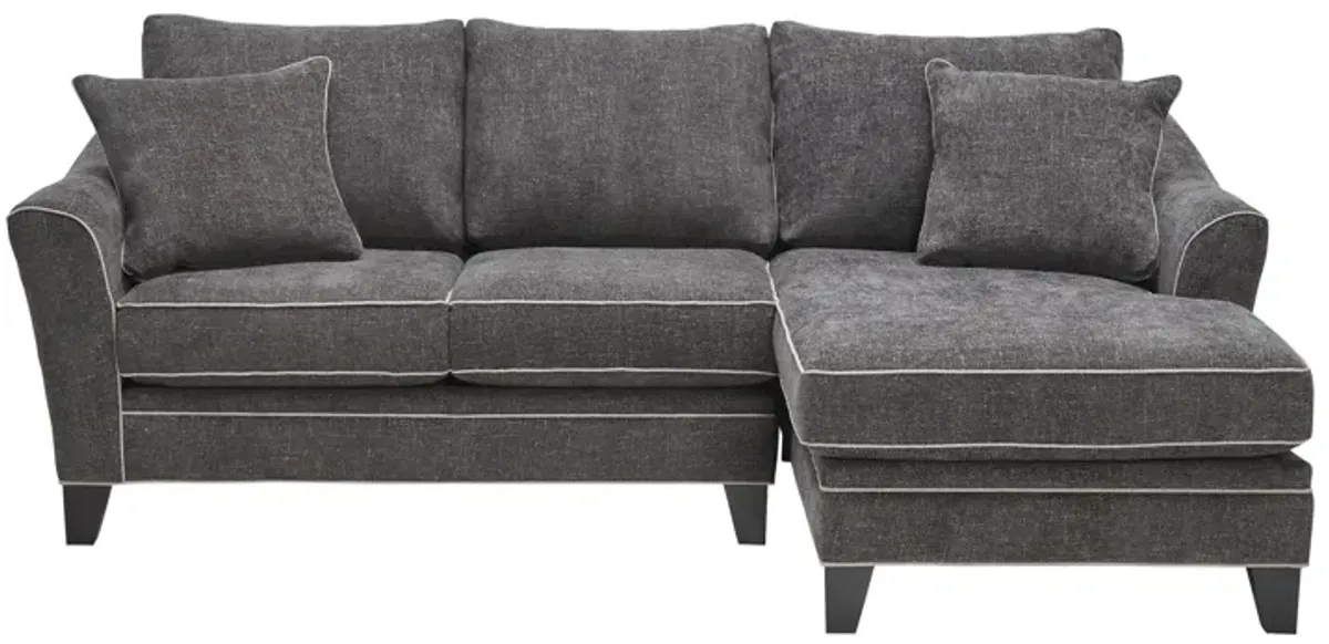 Demi Charcoal 2-Piece Sectional with Right Arm Facing Chaise