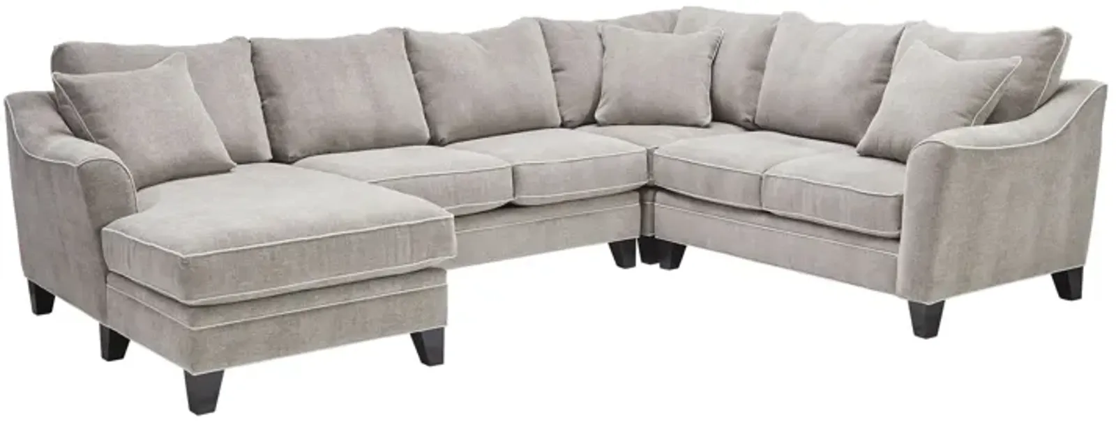 Demi Pebble 4-Piece Sectional with Left Arm Facing Chaise