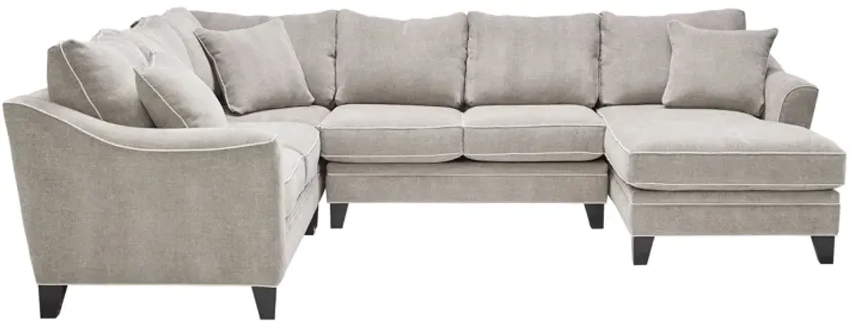 Demi Pebble 4-Piece Sectional with Right Arm Facing Chaise