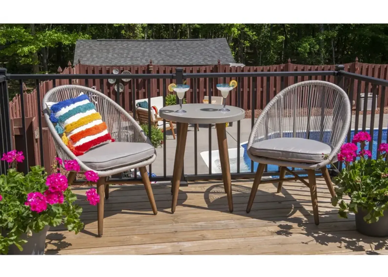 Monroe Grey 3 Piece Outdoor Set