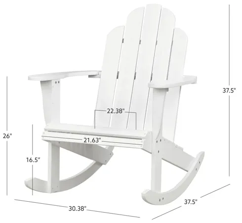 Adirondack White Rocking Chair