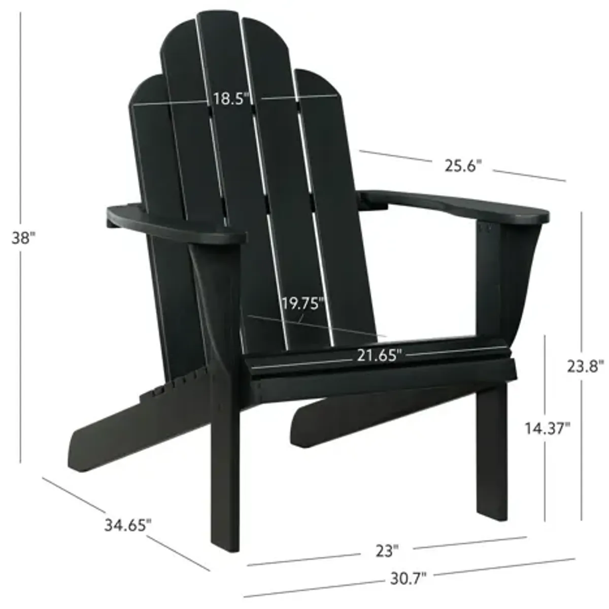 Adirondack Black Chair