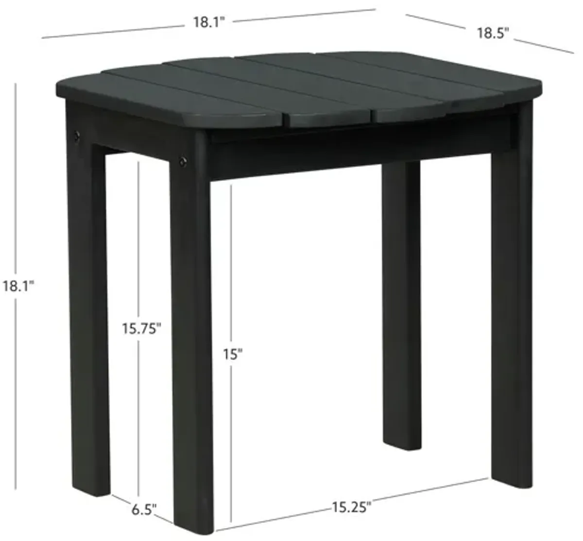 Adirondack Black End Table