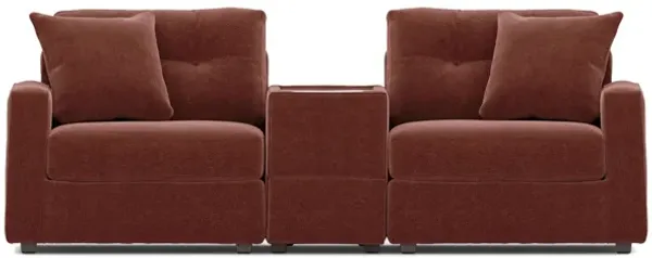 ModularOne Merlot 3-Piece Console Loveseat