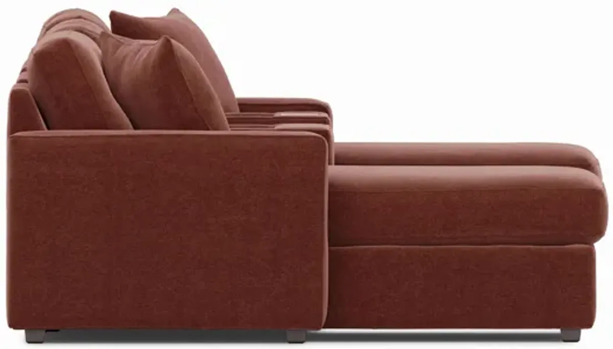 ModularOne Merlot 5-Piece Sectional with Dual Chaise