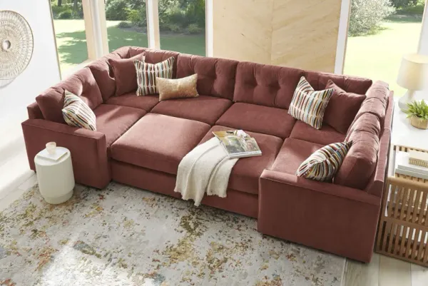 ModularOne Merlot 6-Piece Sectional