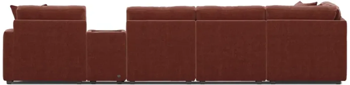 ModularOne Merlot 8-Piece Sectional with Right Arm Facing Chaise