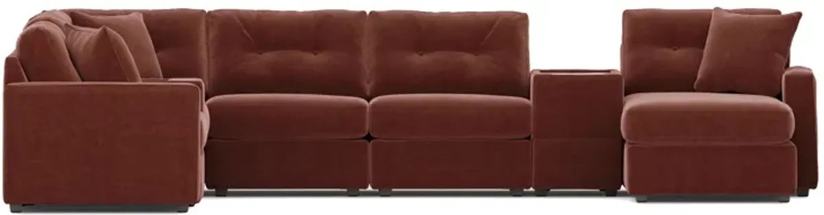 ModularOne Merlot 8-Piece Sectional with Right Arm Facing Chaise