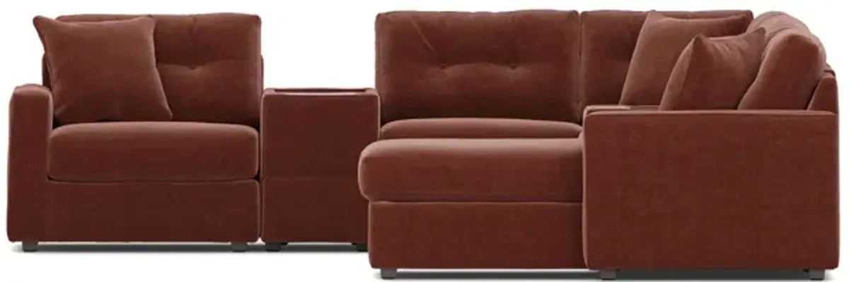 ModularOne Merlot 8-Piece Sectional with Right Arm Facing Chaise