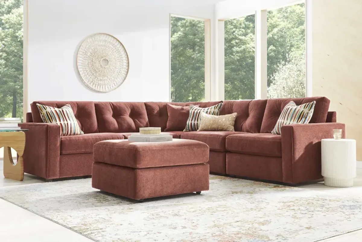 ModularOne Merlot 5-Piece Sectional