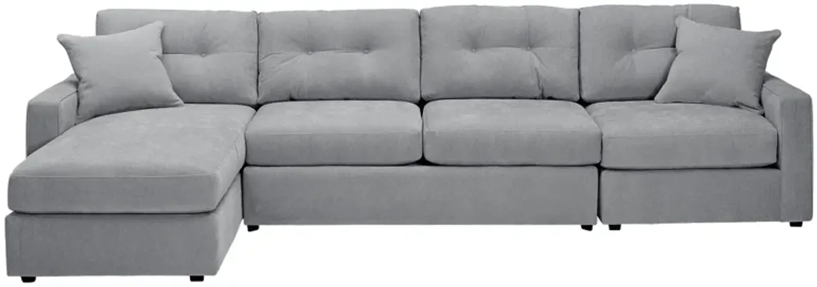 ModularOne Granite 3-Piece Sleeper Sofa with Left Arm Facing Chaise