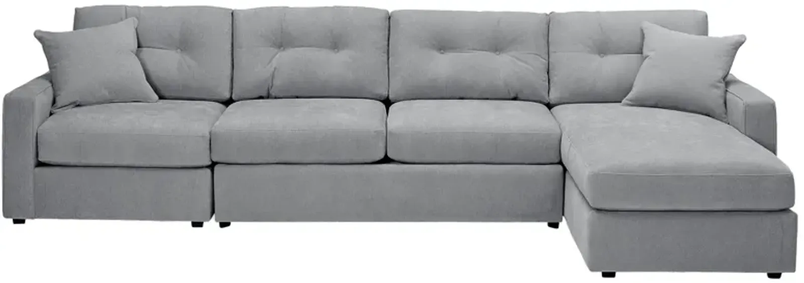 ModularOne Granite 3-Piece Sleeper Sofa with Right Arm Facing Chaise