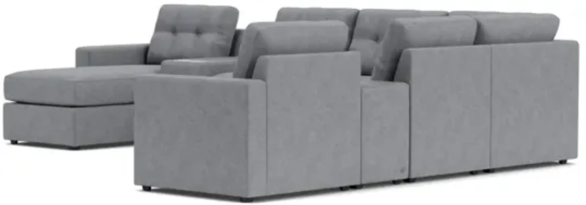 Modularone Granite 7 Piece Sleeper Sectional With Left Arm Facing ...