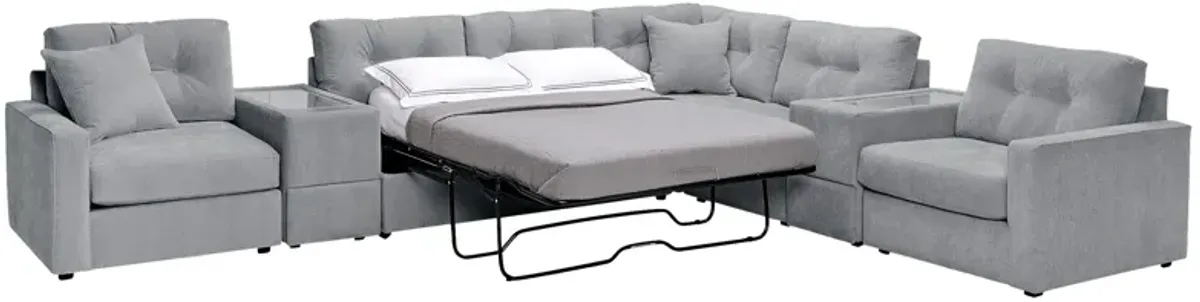 ModularOne Granite 7-Piece Sleeper Sectional with E-Console