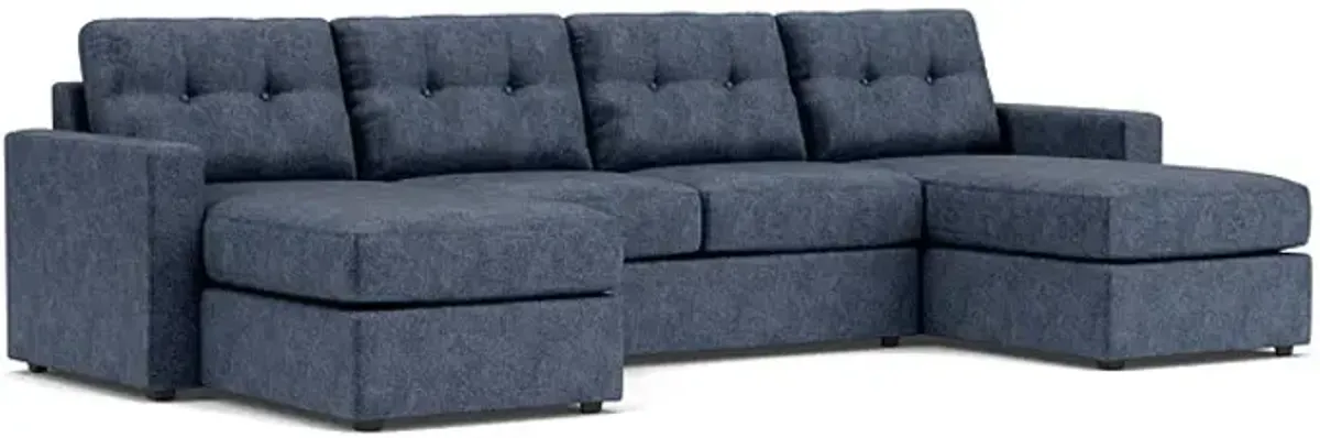 ModularOne Navy 3-Piece Sleeper Sofa with Dual Chaises