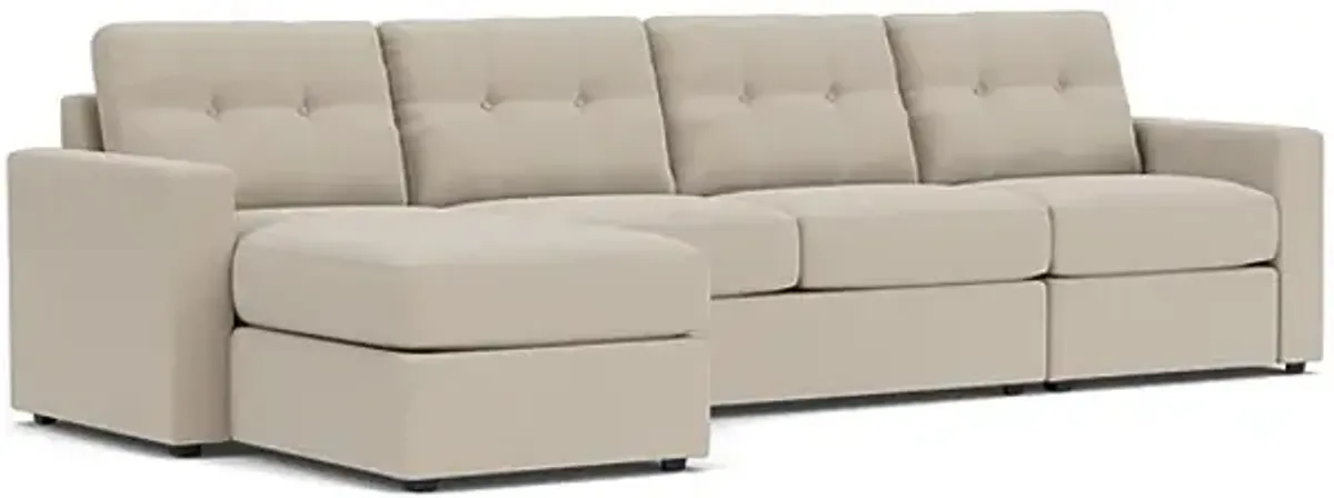 ModularOne Stone 3-Piece Sleeper Sofa with Left Arm Facing Chaise