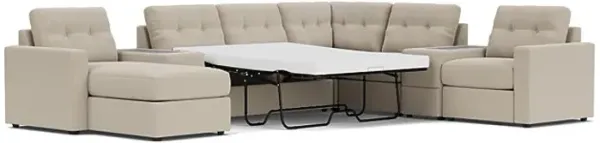 ModularOne Stone 7-Piece Sleeper Sectional with Left Arm Facing Chaise