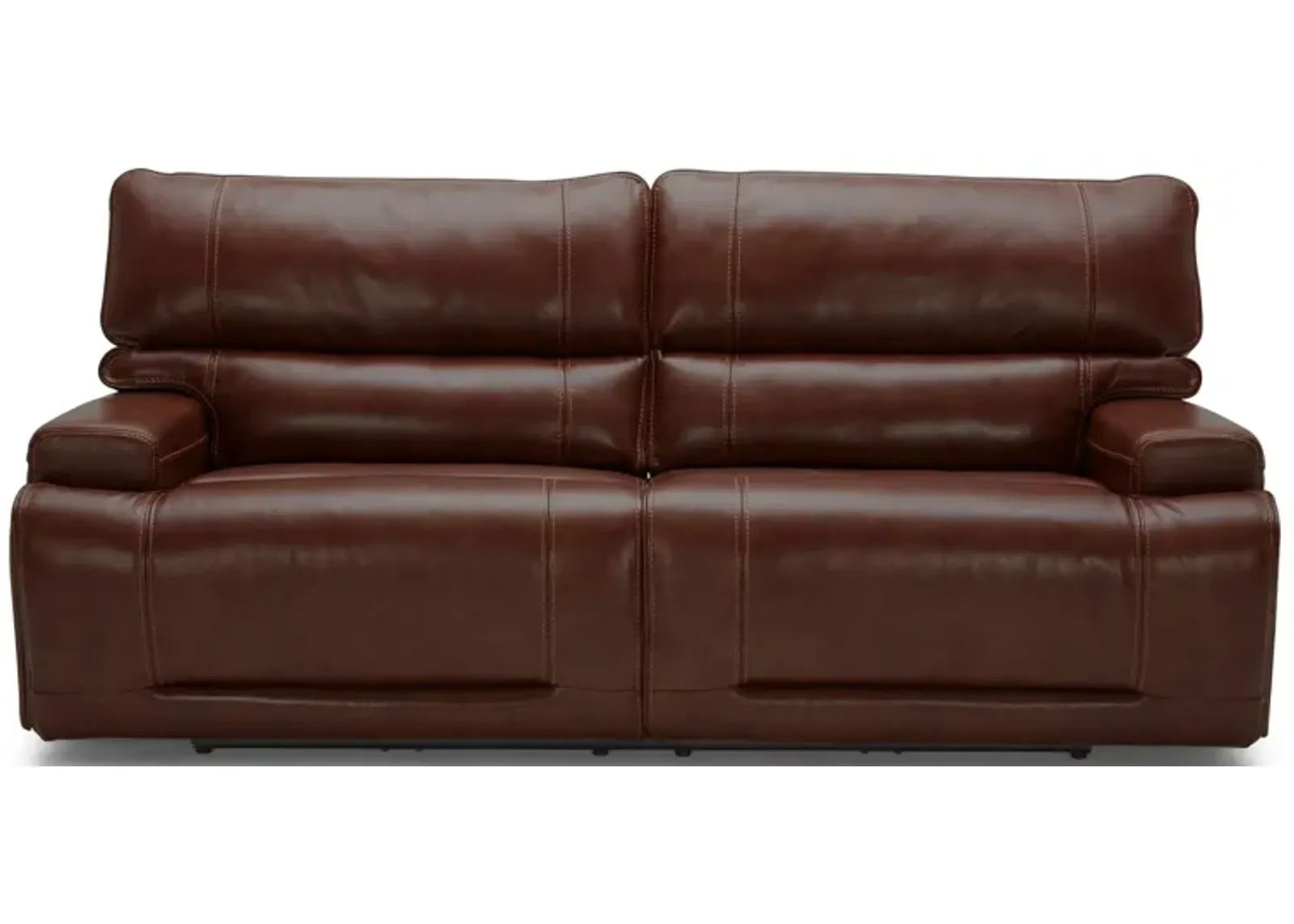 Graham Brown Leather Dual Power Reclining Sofa