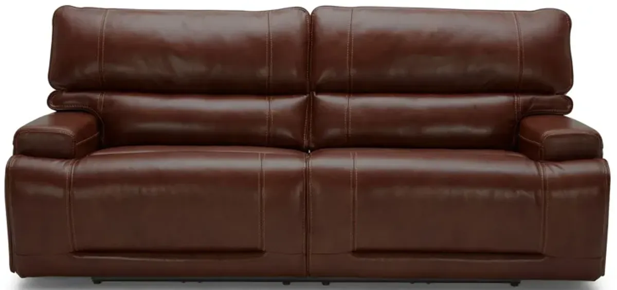 Graham Brown Leather Dual Power Reclining Sofa