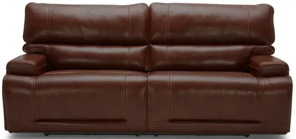 Graham Brown Leather Dual Power Reclining Sofa
