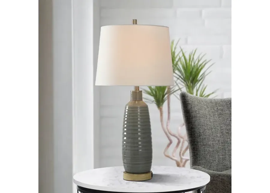 Gray Washed Table Lamp