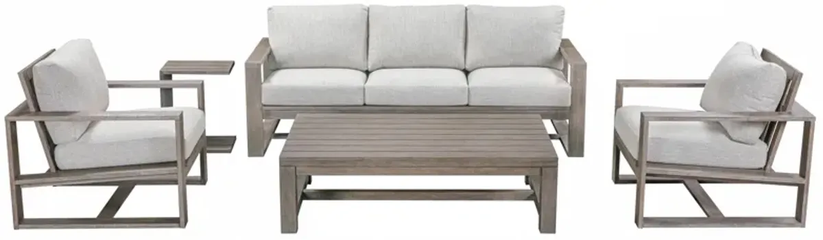 Island Patio Sofa + Chair + Cocktail Table + End Table