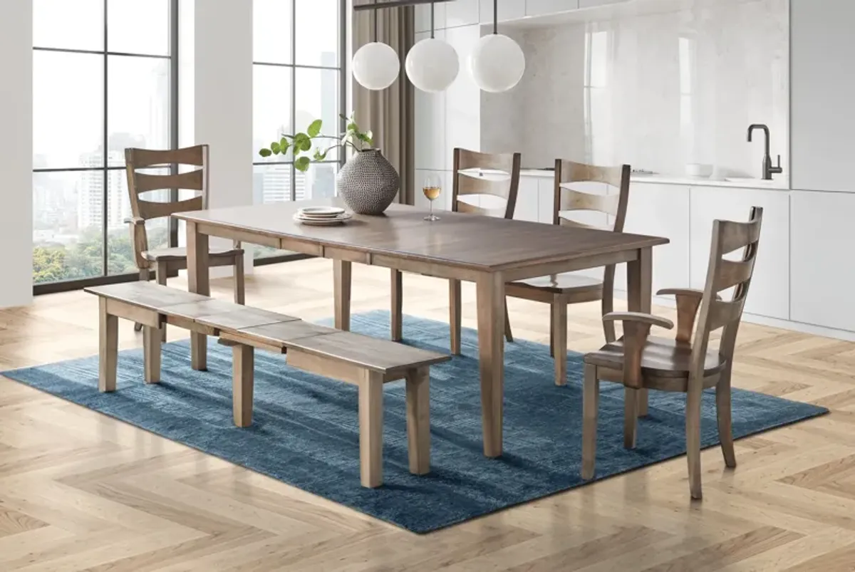 Sierra Extendable Table + 4 Chairs + Bench