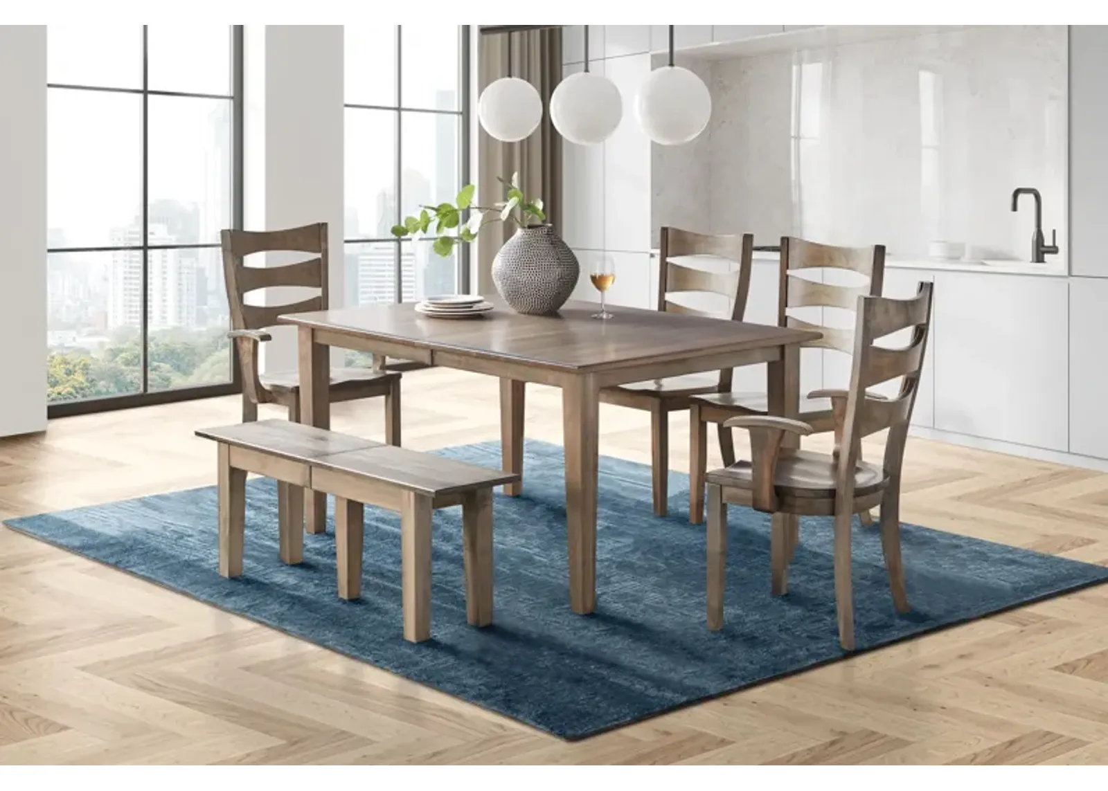 Sierra Table + 4 Chairs + Bench