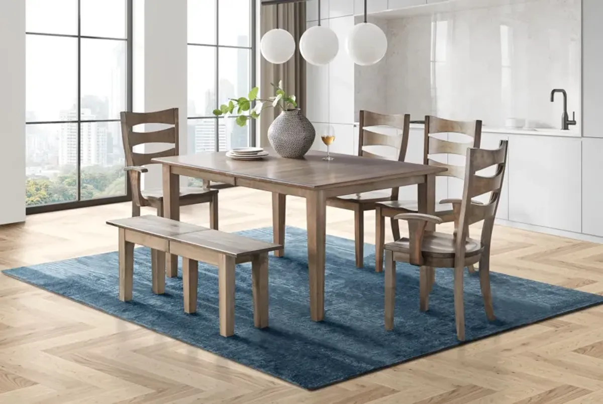 Sierra Extendable Table + 4 Chairs + Bench