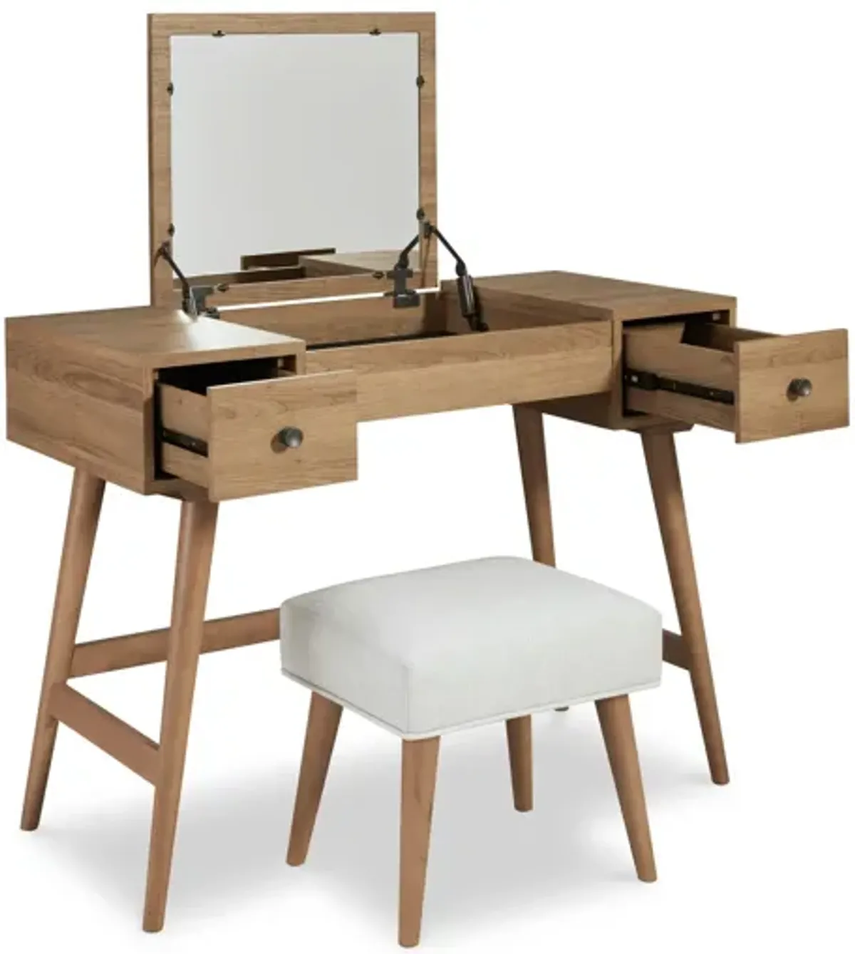 Thadamere Vanity Set with Stool