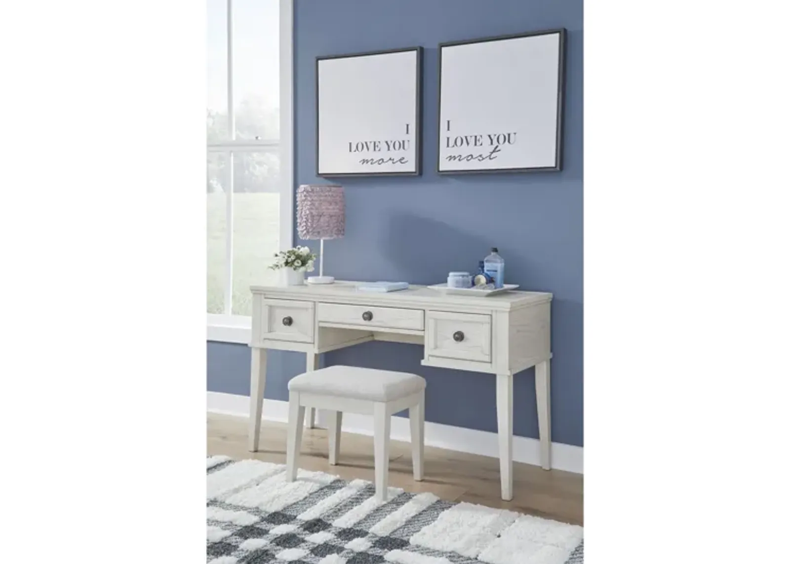 Robbinsdale Vanity and Stool Set