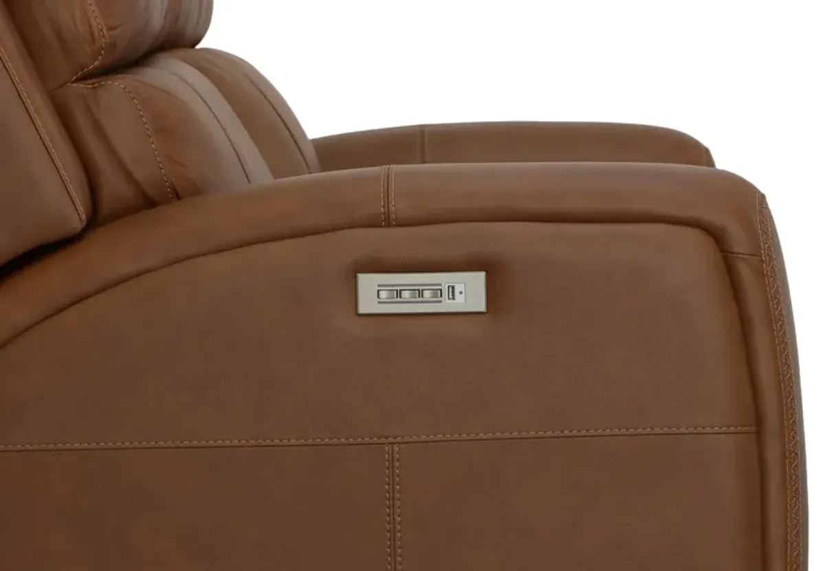 Linton Caramel Leather Triple Power Recliner