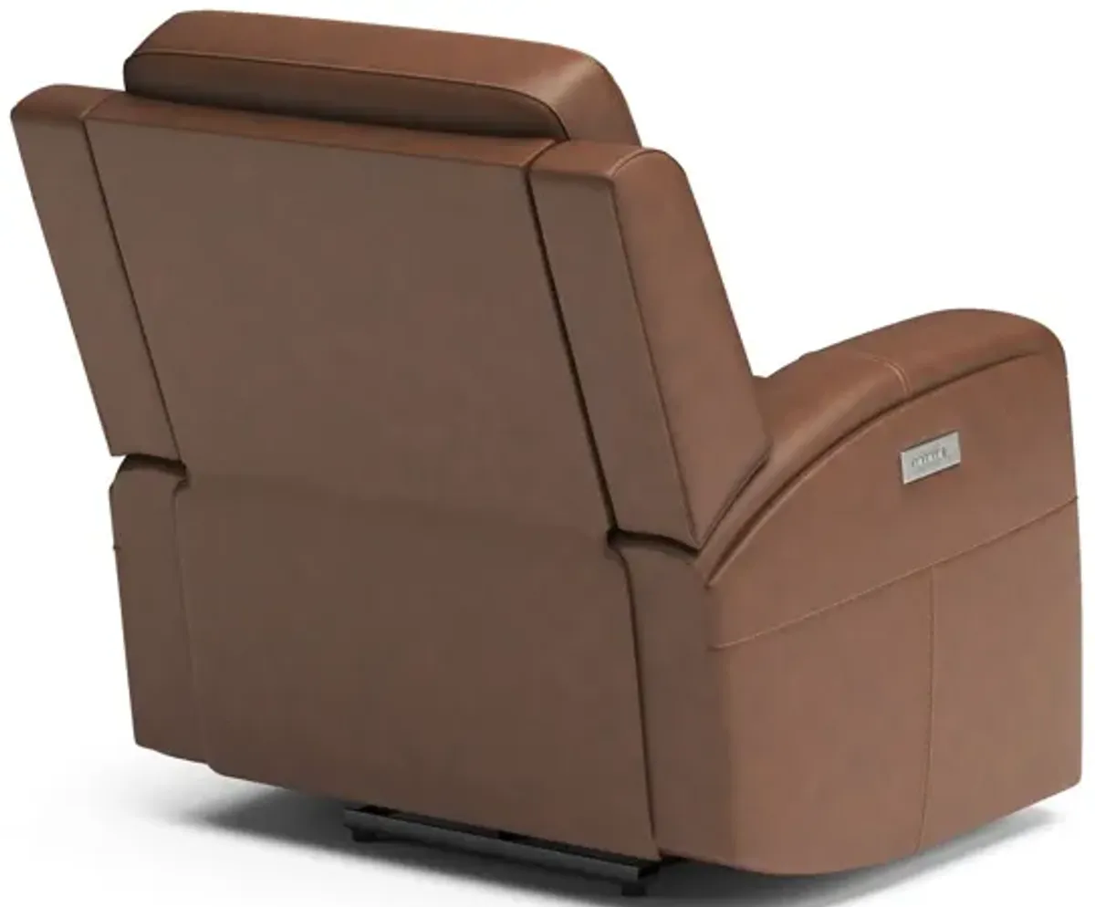 Linton Caramel Leather Triple Power Recliner