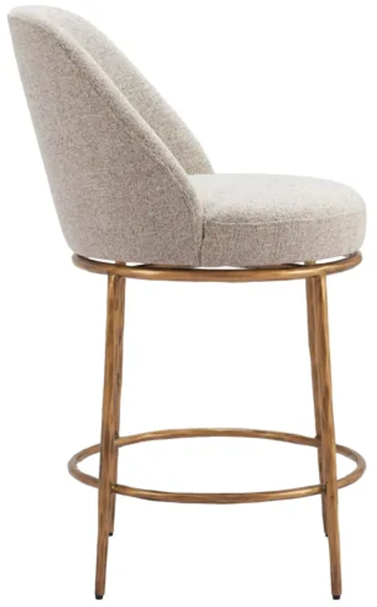 Nordhavn Swivel Counter Stool Beige & Gold