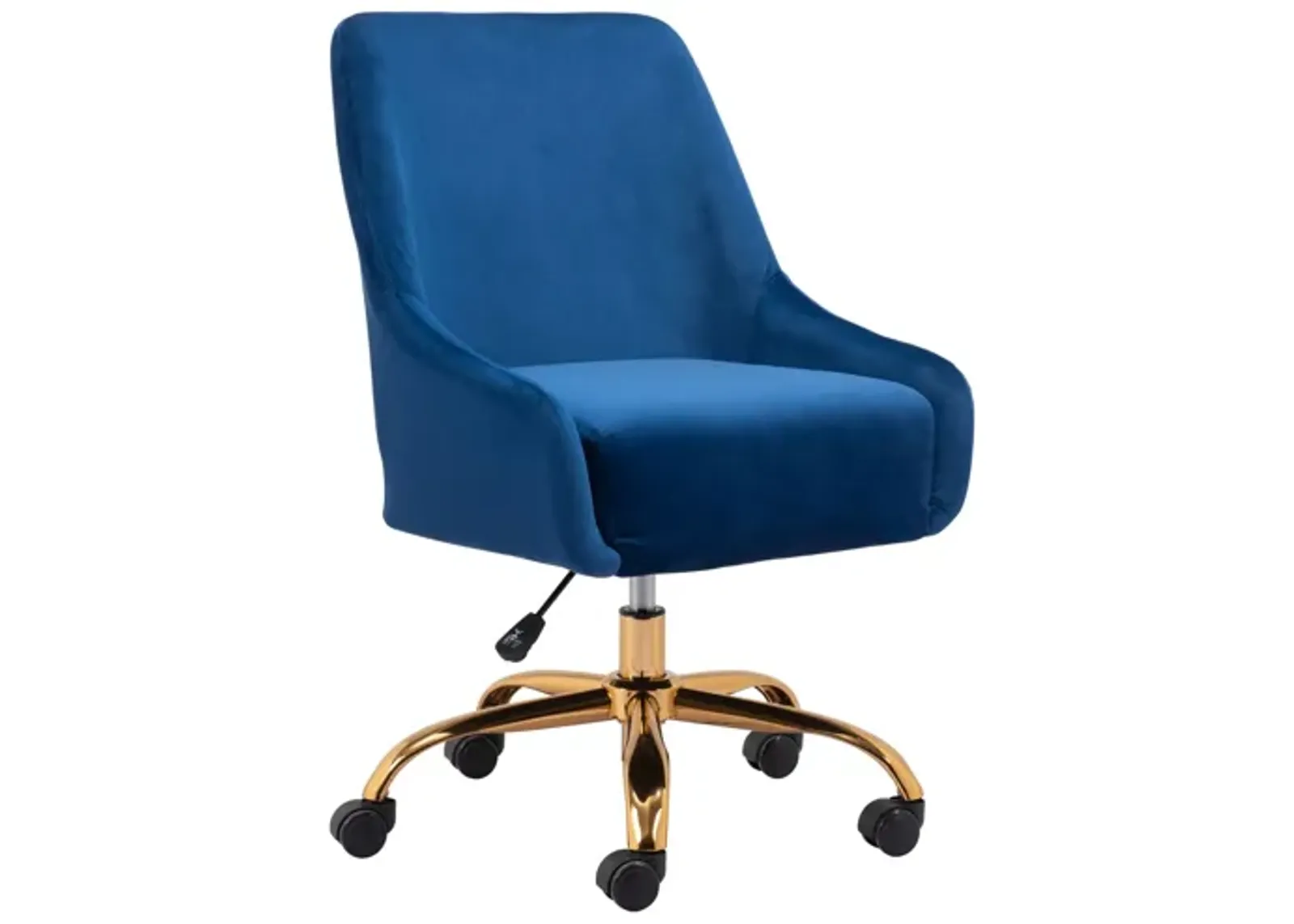 Madelaine Office Chair Navy Blue & Gold