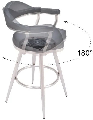 Vagur Swivel Barstool Black