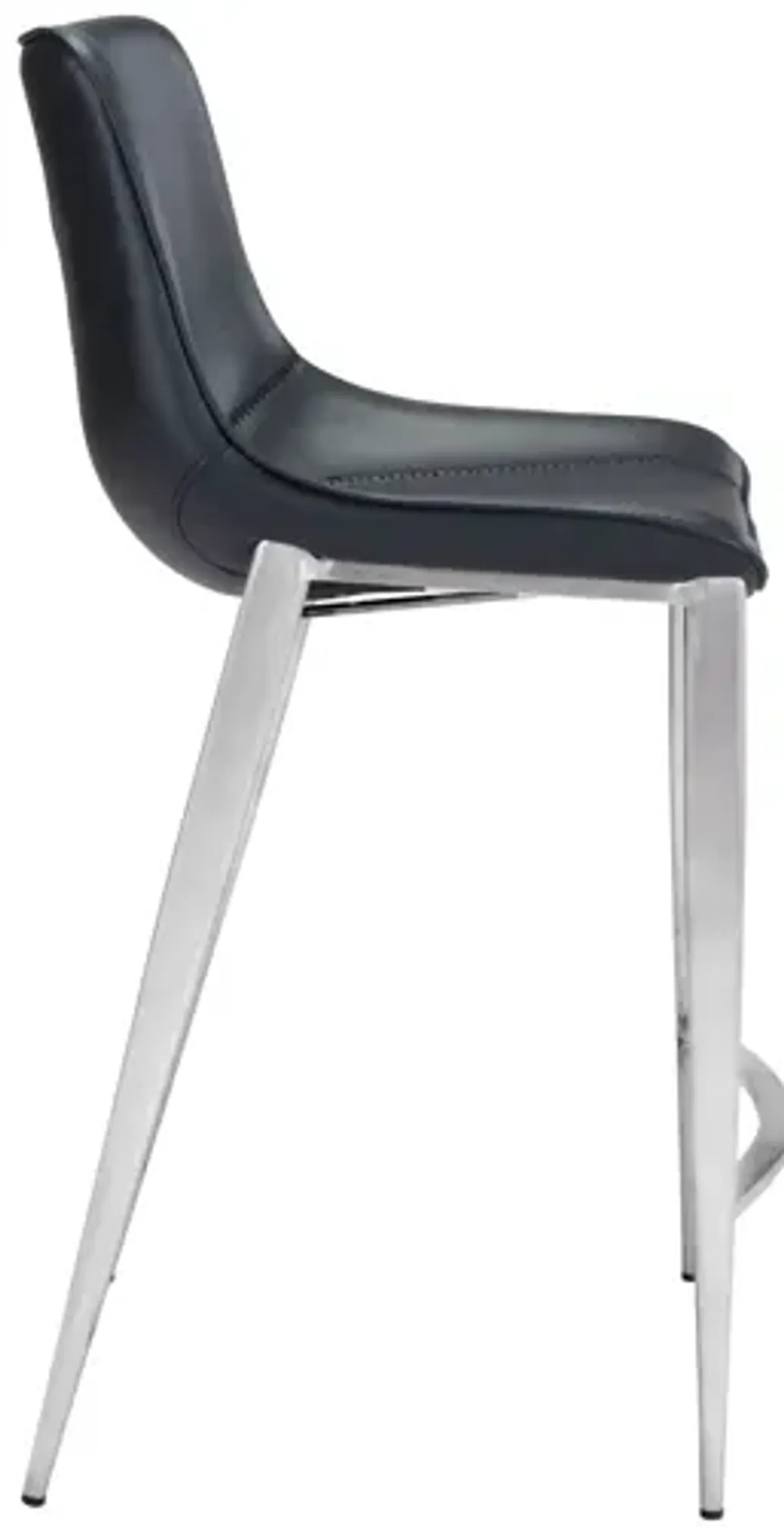 Magnus Counter Stool (Set of 2) Black & Silver