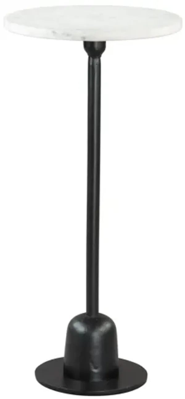 Woozy Side Table White & Black