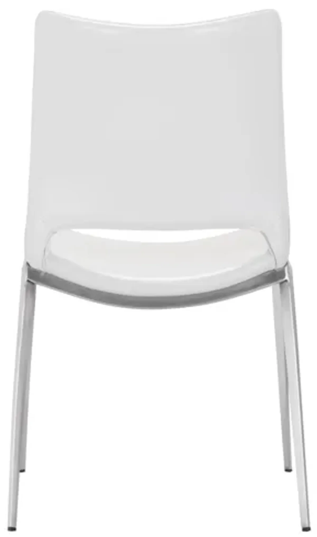 Ace Dining Chair (Set of 2) White & Silver