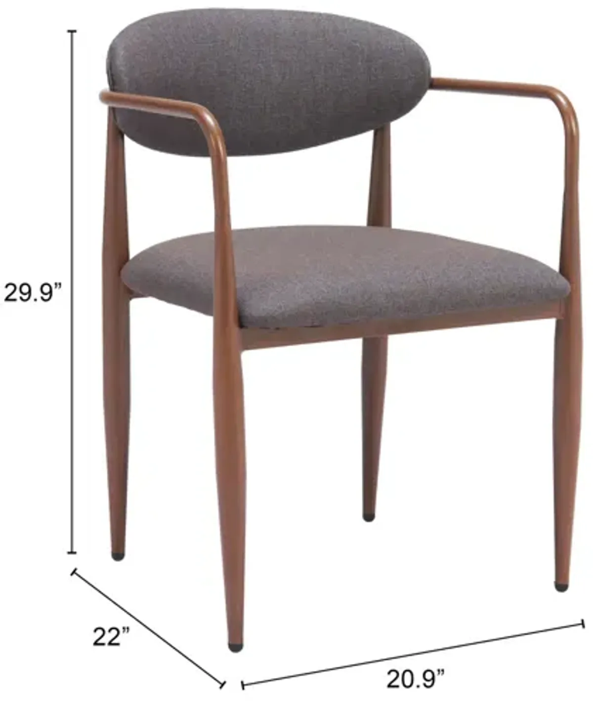 Zens Dining Chair (Set of 2) Truffle Gray