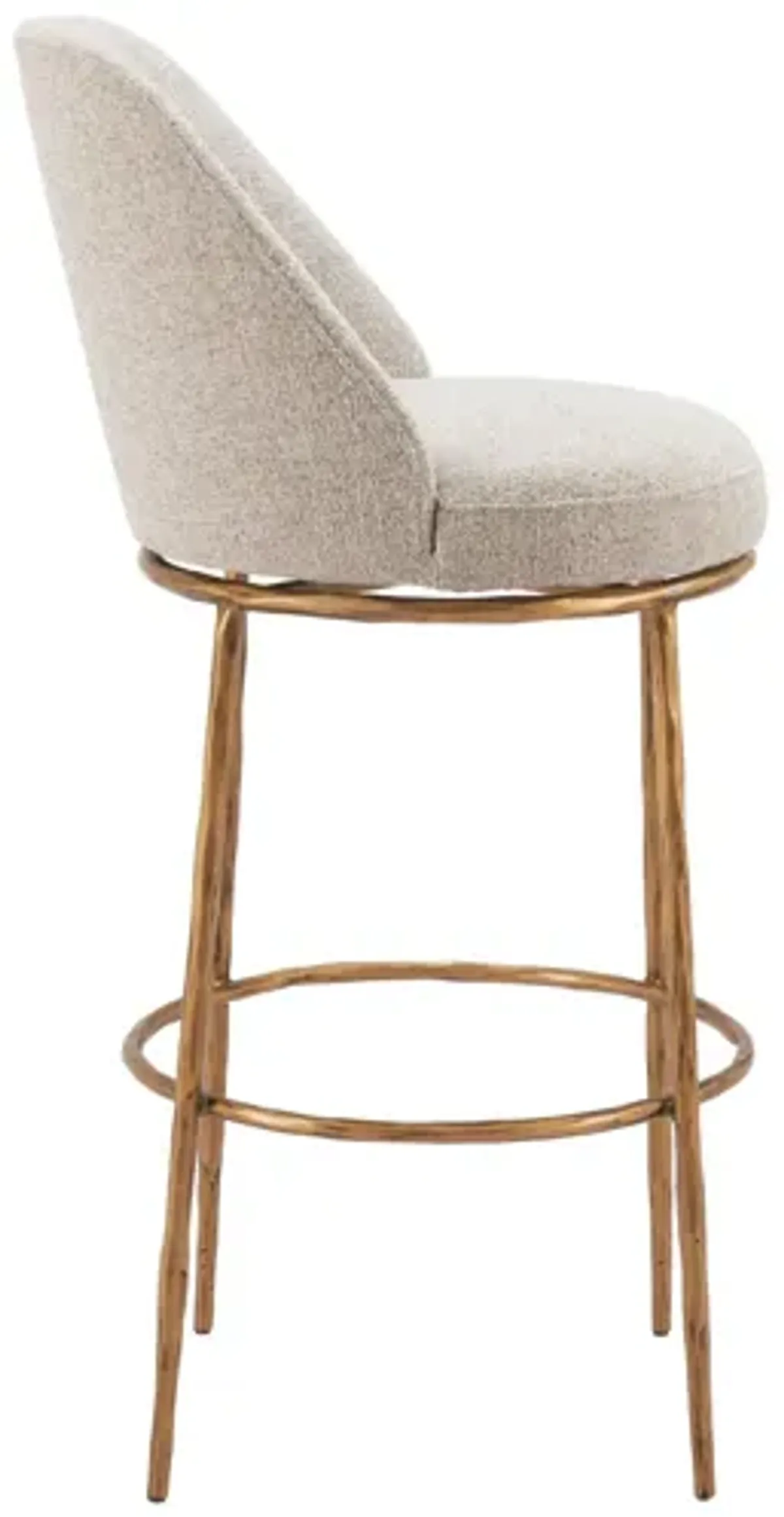 Nordhavn Swivel Barstool Beige & Gold