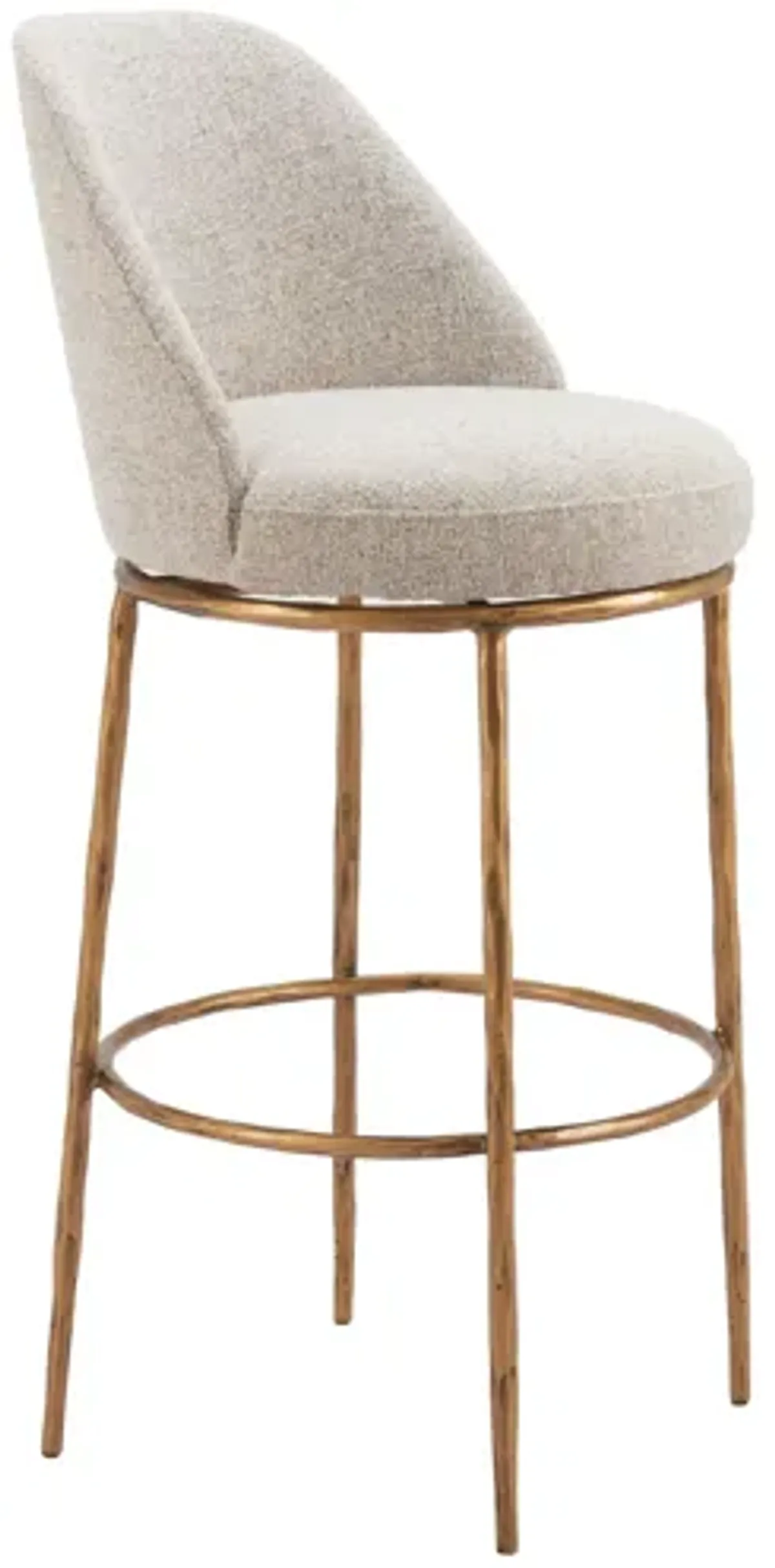 Nordhavn Swivel Barstool Beige & Gold