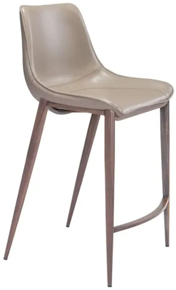 Magnus Counter Stool (Set of 2) Brown & Walnut