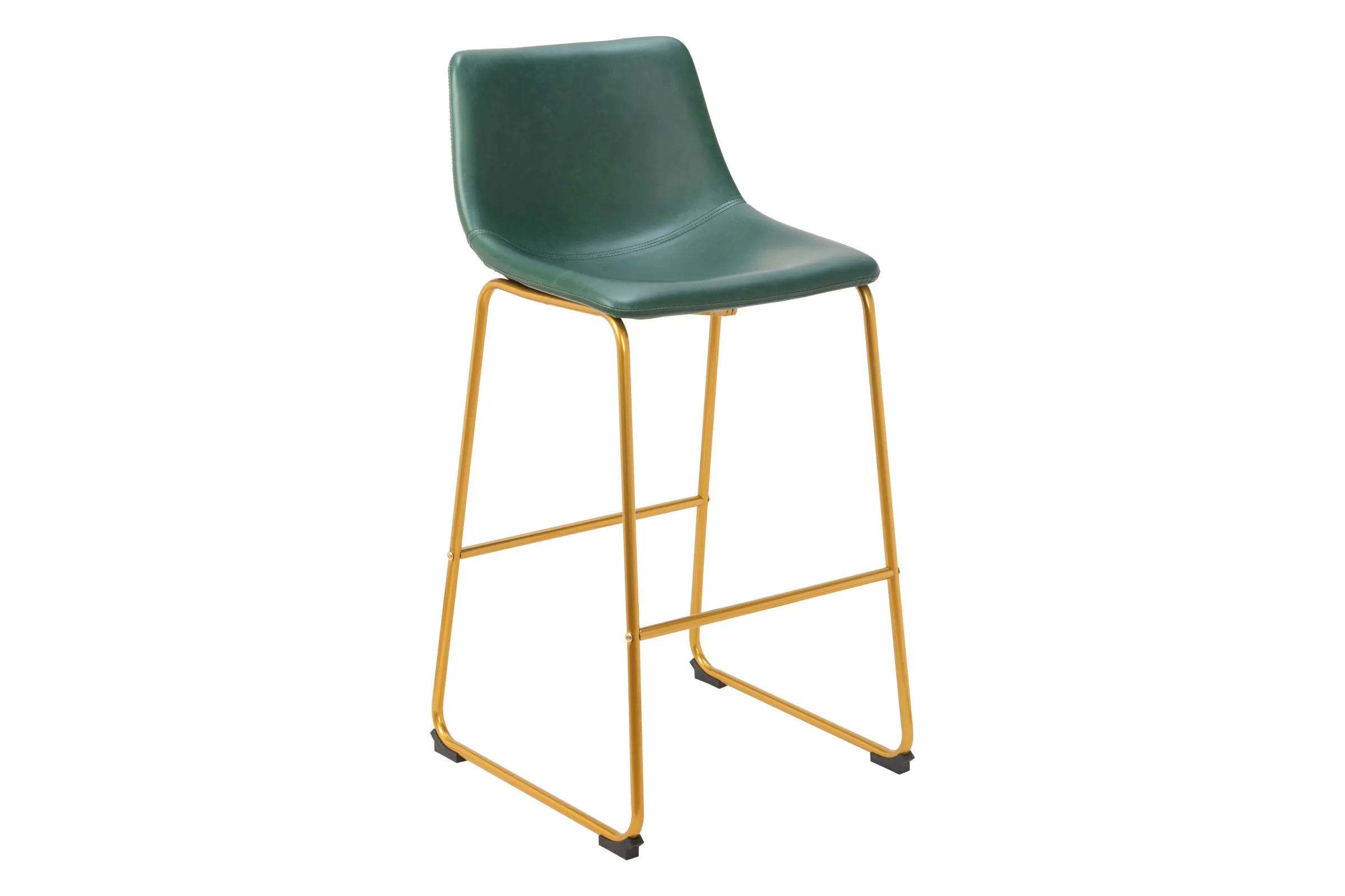 Augusta Barstool (Set of 2) Green & Gold