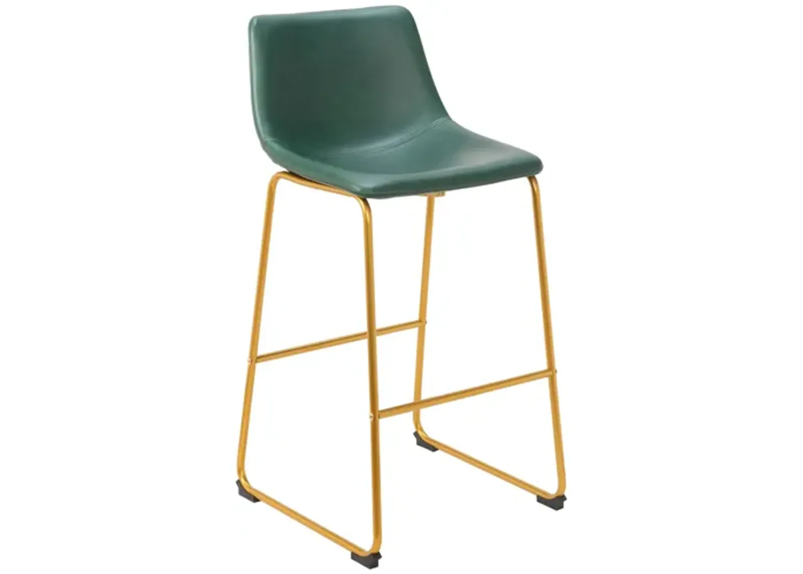 Augusta Barstool (Set of 2) Green & Gold