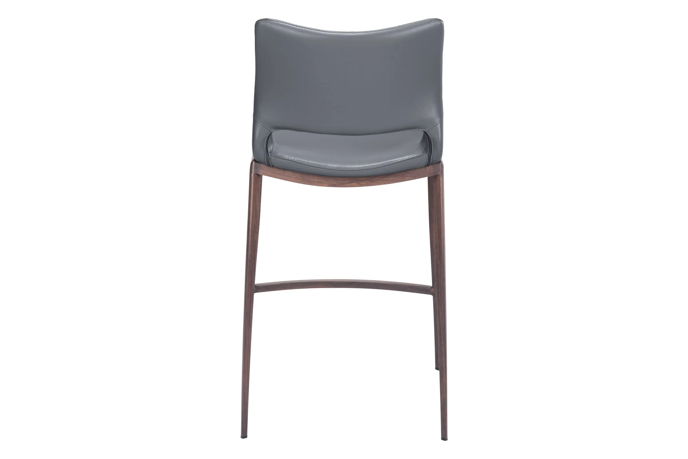 Ace Counter Stool (Set of 2) Dark Gray & Walnut